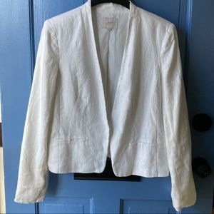LOFT Linen White Blazer
